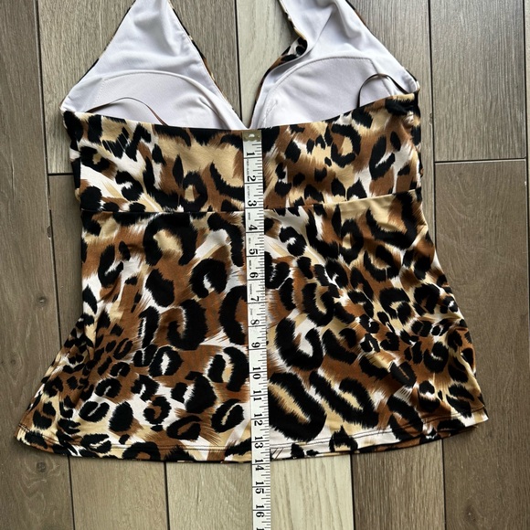 Cache Vintage Animal Cheetah Padded Strech Halter Top Blouse Buckle Y2K Size: M - Picture 5 of 5